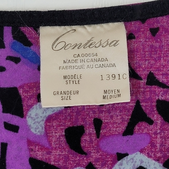 VINTAGE Abstract Pattern Wrap Top - Picture 4 of 10